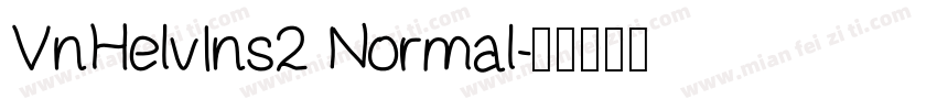 VnHelvIns2 Normal字体转换